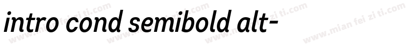 intro cond semibold alt字体转换